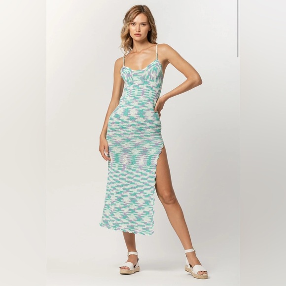 Keira Crochet Dress In Breeze